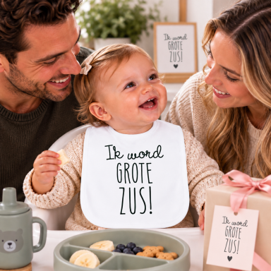 Baby Slabbetje met tekst Baby Slabbetje met tekst -  ik word grote zus